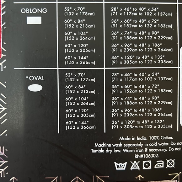 COPY - Tahari  Plaid Print Tablecloth Holiday Christmas 60”x 120” Cotton Red Wh… - Picture 2 of 2